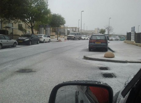 שלג בירושלים (צילום: כיבוי והצלה ירושלים)