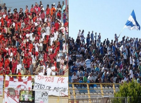 אוהדי שעריים ומרמורק בדרבי הקודם