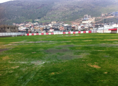 גשם ולא רק מהשמיים. המגרש במג'ד אלכרום (שלומי ביטון)