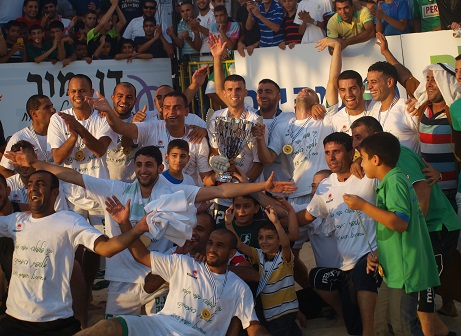 כפר קאסם.אליפות פעם שניה ברציפות  (צילום: מוחמד חאדר אניס)