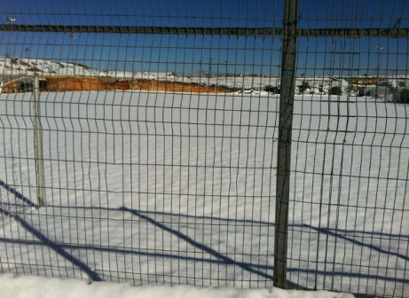 לא מתאמנים כבר שבוע. המגרש בגבעת זאב הבוקר