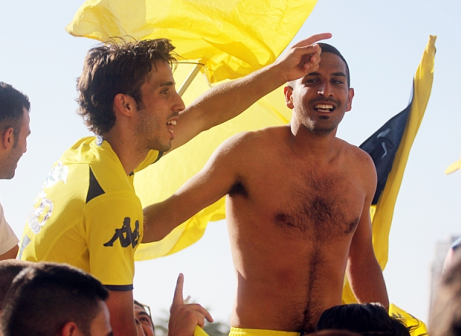 אדלשטיין וכהן חוגגים רשמית את העליה של קרית ללאומית (לירן דורף)