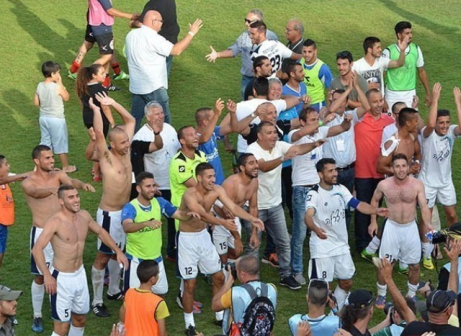 חלום שהתגשם. שחקני טבריה חוגגים (קובי פורטל)