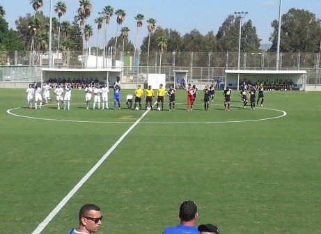 שחקני שתי הקבוצות ( שי חדד)