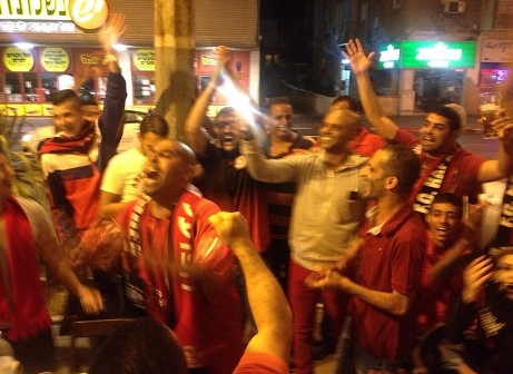 השתוללות חסרת רסן. אוהדי מרמורק - למצולמים אין קשר לידיעה (באדיבות BE106 רחובות)