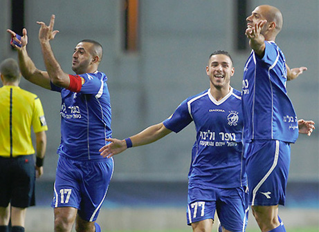 שחקני לוד חוגגים (ערוץ הספורט)