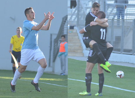 אחד ירה, השני ענה. מלכה (משמאל) אלעלי ואלקנתי (מימין) (ארנון לוי)