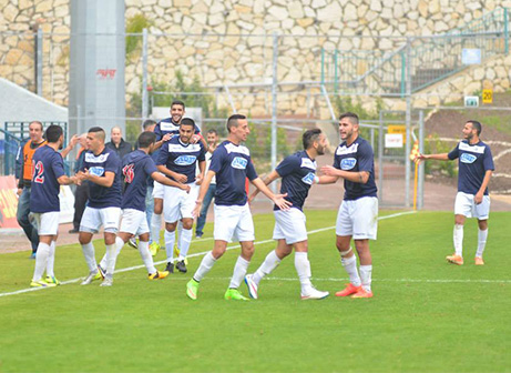 שחקני בית שאן חוגגים (ארנון לוי)