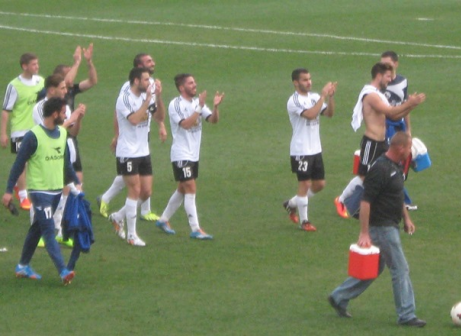 חזק בתמונת הצמרת. שחקני נשר חוגגים (שי חדד)