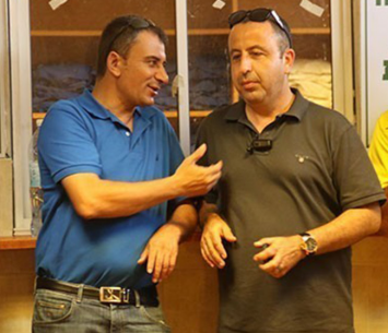 אבי דהאן (מימין) ויוסי בן דוד ראש עיריית טבריה (עודד חסין)