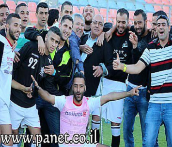 נשארו בליגה בדקה המאה. שחקני אלהנדה נצרת (אתר פאנט)