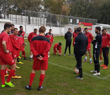 שחקני רמת גן באימון המסכם (דף הפייסבוק הרשמי)