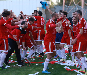 שחקני איכסל חוגגים ניצחון דרמטי בבית שאן (עדי מלול)