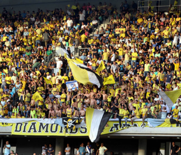 מביע את זעמו. אוהדי נתניה (ערוץ הספורט)