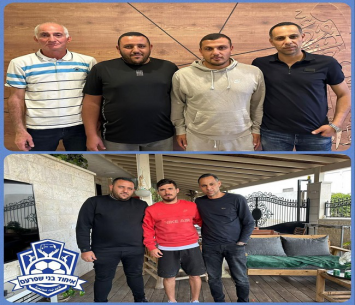 שני עוגנים בהצלחת שפרעם. פיראס מוגרבי ועלי ח'טיב במעמד החתימה (מדיה איחוד בני שפרעם)