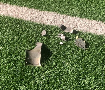 מקום הפגיעה במגרש בנהריה