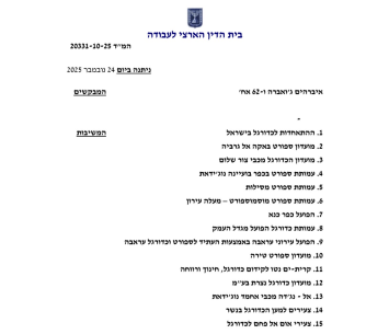 ההחלטה של בית הדין הארצי