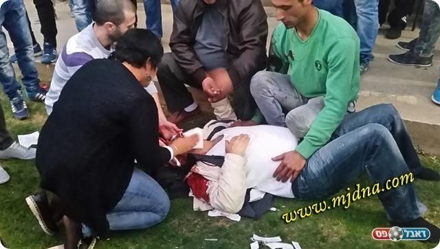 האוהד לאחר שהותקף (אתר מג'דנא)