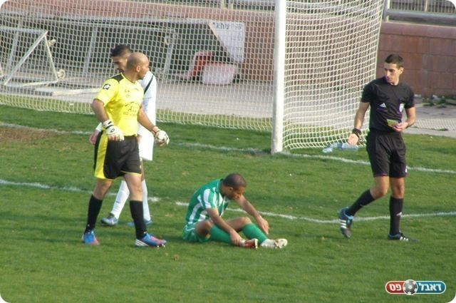 נפילה יפה. דוד על הדשא (צילום: אמיר שיבי)