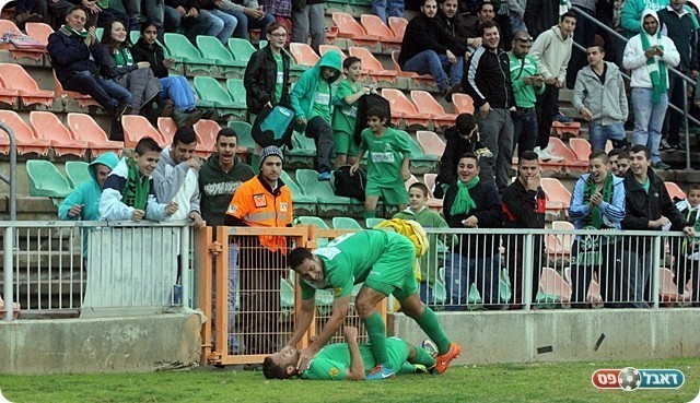 נוסבאום וכהן חוגגים (לירן דורף)