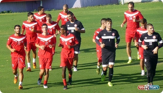 שחקני רמת גן אתמול באימון, יאבדו את שני הזרים? (אבי ריימונד)