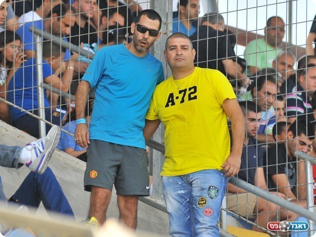 היו"ר והמאמן (צילום: ארנון לוי)