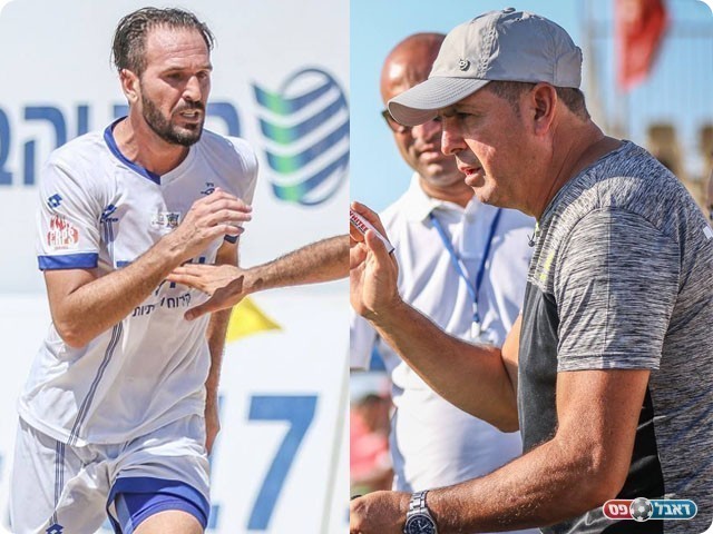 מפגש הענקים. בני לם (מימין) וצחי אילוז (וואסים מוואסי)