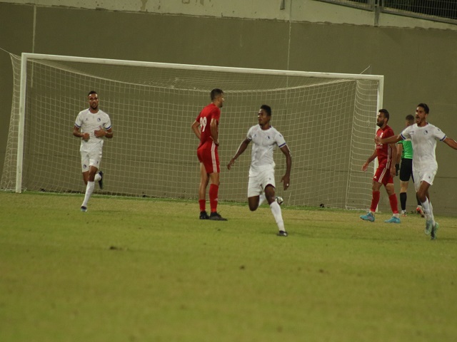 חגגו גם הפעם. שחקני נשר במשחק הקודם מול בועיינה (דאפר מאחמיד)